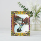 Hummingvögel und Blume #3 Postkarte (Stehend Vorderseite)