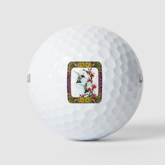 Hummingvögel und Blume #5 Golfball (Vorderseite)