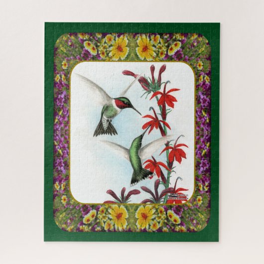 Hummingvögel und Blume #5 Puzzle (Vertikal)