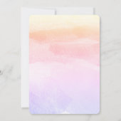 Hummingvogel und Blume auf Wasserfarben Babydusche Einladung (Rückseite)