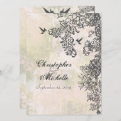 Hummingvogel und Blume, die einladen Einladung (Vorne/Hinten)