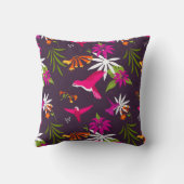 Hummingvögel und Blume farbenfroh botanisch Kissen (Rückseite)