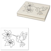 Hummingvogel und Blume - Farbseite Gummistempel (Stempel)