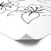 Hummingvogel und Blume - Farbseite Poster (Ecke)