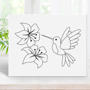 Hummingvogel und Blume - Farbseite Poster