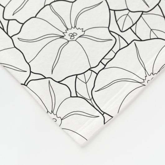 Hummingvögel und Blume Farbseiten für Erwachsene Fleecedecke (Ecke)