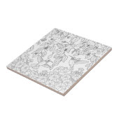 Hummingvögel und Blume Farbseiten für Erwachsene Fliese (Seite)