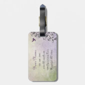 Hummingvögel und Blume Gepäckmarke Gepäckanhänger (Rückseite vertikal)