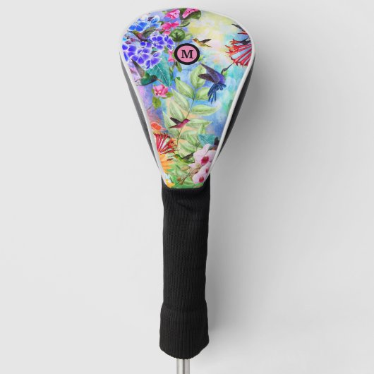 Hummingvögel und Blume Golf Headcover (Vorderseite)