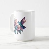 Hummingvogel und Blume Große klassische Keramik Kaffeetasse (Vorderseite Links)