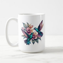 Hummingvogel und Blume Große klassische Keramik Kaffeetasse