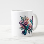 Hummingvogel und Blume Jumbo-Tasse (Vorderseite Rechts)