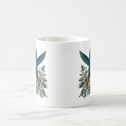 Hummingvogel und Blume Kaffeetasse (Mittel)