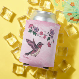 Hummingvogel und Blume können sich kühlen Dosenkühler