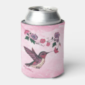 Hummingvogel und Blume können sich kühlen Dosenkühler (Kanne Vorderseite)