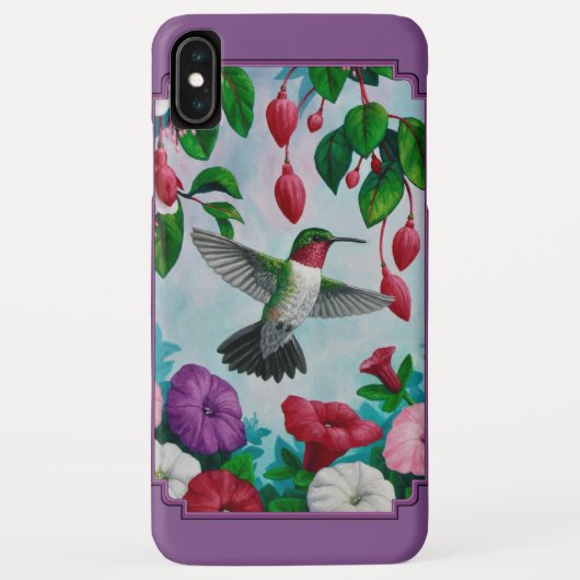 Hummingvögel und Blume Lila Case-Mate iPhone Hülle (Rückseite)