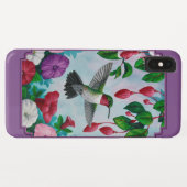 Hummingvögel und Blume Lila Case-Mate iPhone Hülle (Rückseite (Horizontal))