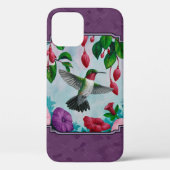 Hummingvögel und Blume Lila Case-Mate iPhone Hülle (Rückseite)
