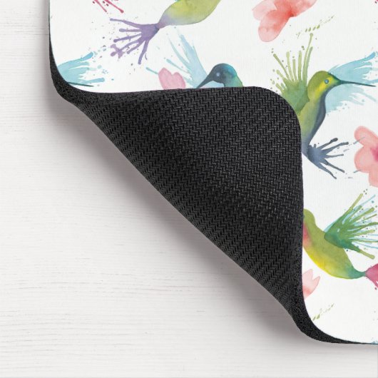 Hummingvögel und Blume Mousepad (Ecke)