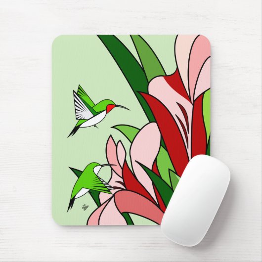 Hummingvogel und Blume Mousepad (Mit Mouse)