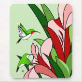 Hummingvogel und Blume Mousepad (Vorne)