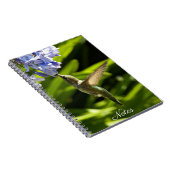 Hummingvogel und Blume Natur Foto Notizblock (Rechte Seite)