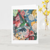 Hummingvogel und Blume Nummer 3 Leere Karte (Gelbe Blume)