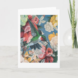 Hummingvogel und Blume Nummer 3 Leere Karte
