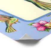 Hummingvogel und Blume Poster (Ecke)