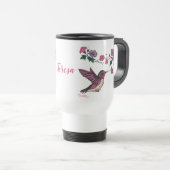Hummingvogel und Blume Reisebecher (VorderseiteRechts)