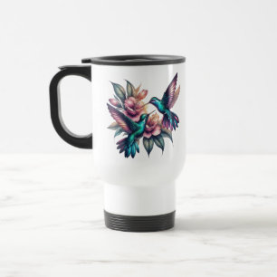 Hummingvogel und Blume Reisebecher