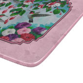 Hummingvögel und Blume Rosa Schneidebrett (Ecke)