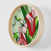 Hummingvogel und Blume rund um die Uhr (Winkel)