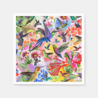 Hummingvögel und Blume Serviette