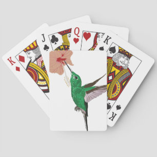 Hummingvogel und Blume Spielkarten