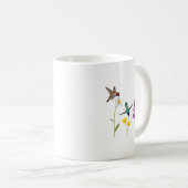 Hummingvogel und Blume Witzvogel über Männer Fraue Kaffeetasse (VorderseiteRechts)