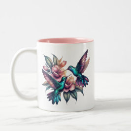 Hummingvogel und Blume Zweifarbige Tasse