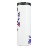 Hummingvogel und Blumen Thermosbecher (Rückseite)