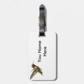 Hummingvogel und Delphinium Gepäckanhänger (Rückseite vertikal)