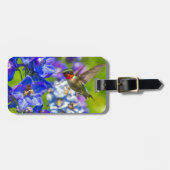 Hummingvogel und Delphinium Gepäckanhänger (Vorderseite horizontal)