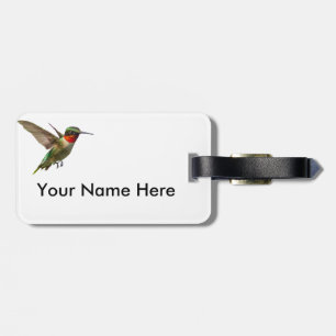 Hummingvogel und Delphinium Gepäckanhänger