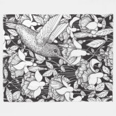 Hummingvogel und Fuchsie Fleecedecke (Vorderseite (Horizontal))