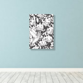 Hummingvogel und Fuchsie Leinwanddruck (Insitu (Holzboden))