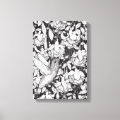 Hummingvogel und Fuchsie Leinwanddruck (Vorderseite)