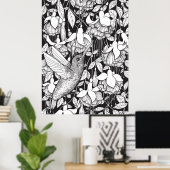 Hummingvogel und Fuchsie Poster (Heimbüro)