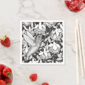 Hummingvogel und Fuchsie Serviette (Beispiel)