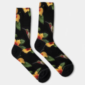 Hummingvogel und gelber Hibiskus, Socken (Rechts)