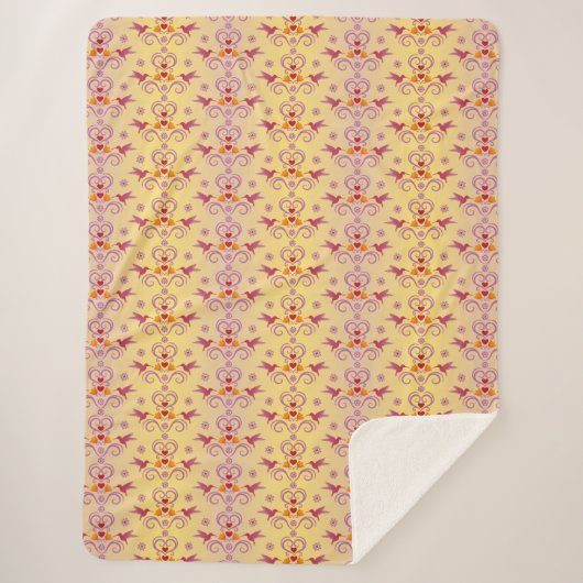 Hummingvögel und Herz Sherpadecke (Vorderseite)