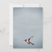 Hummingvogel und Hibiskus | Blue Probe Dinner Einladung (Rückseite)