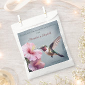 Hummingvogel und Hibiskus | Blue Wedding Geschenktütchen (Ausgeschnitten)